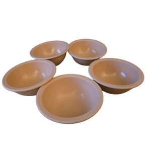 Dallas Ware Set Of 5 Melamine Pink Vintage Dessert Bowls 1950's Retro Texas USA